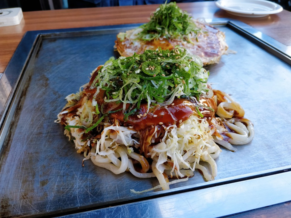 Having Hiroshimayaki at Little Tokyo, Los Angeles